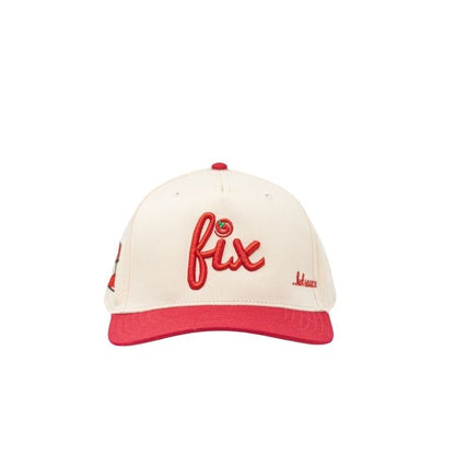 Red off white cap Clearance
